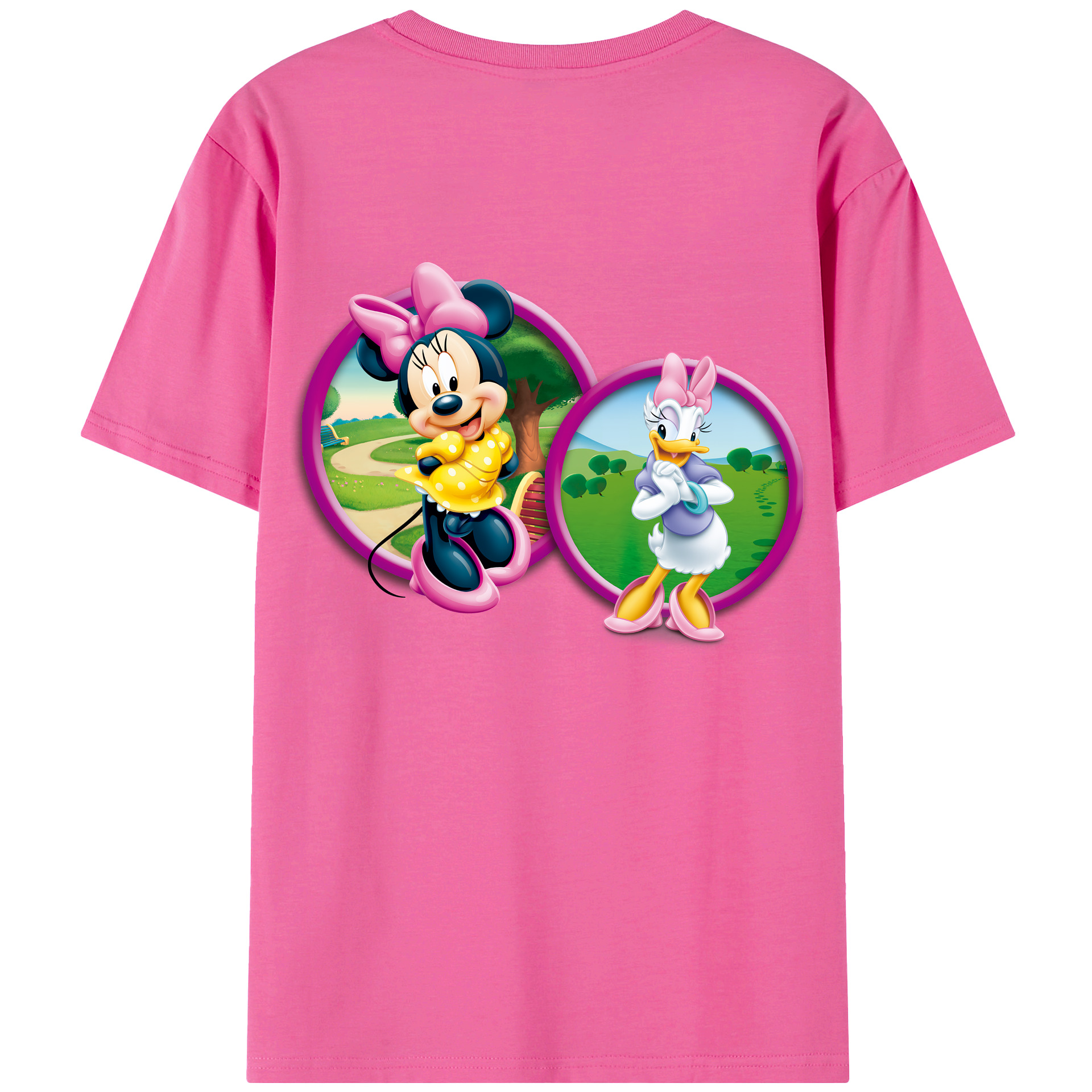 （画像用） ミッキーマウス Mickey Mouse レディース半袖Tシャツ(バックプリント)
